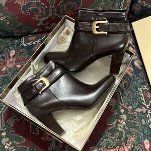Brown Leather Franco Sarto ankle boots